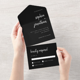 Script Minimalista Moderno Preto | Casamento