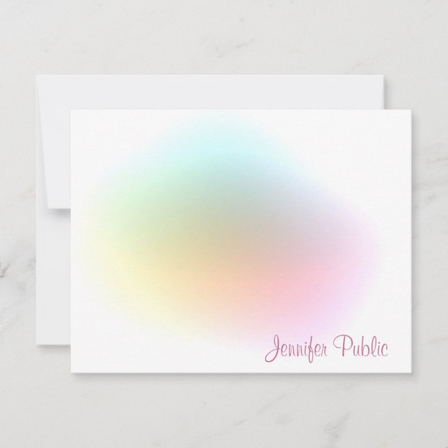 Script Modelo Colorido Moderno - Letra Superior (Frente)