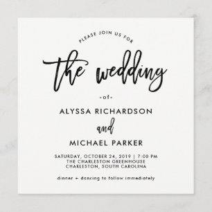 Script Moderno   Convite De Casamento