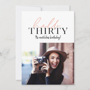 Script moderno e aniversário de 30 anos geométrico