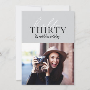 Script moderno e aniversário de 30 anos geométrico