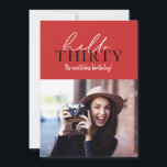 Script moderno e aniversário de 30 anos geométrico<br><div class="desc">Script moderno & geométrico 30º aniversário convidado. Padrão geométrico do dorso. A cor pode ser alterada.</div>