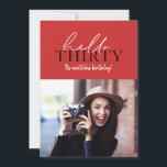 Script moderno e aniversário de 30 anos geométrico<br><div class="desc">Script moderno & geométrico 30º aniversário convidado. Padrão geométrico do dorso. A cor pode ser alterada.</div>