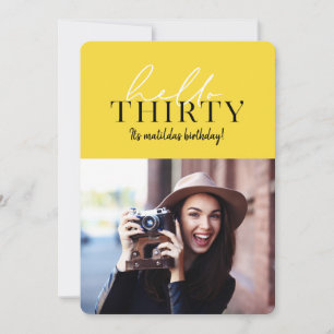 Script moderno e aniversário de 30 anos geométrico