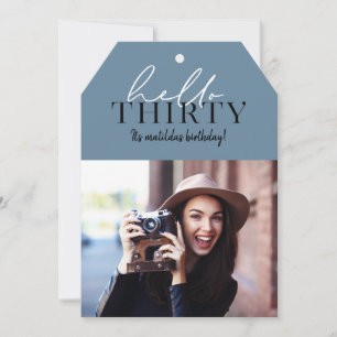 Script moderno e aniversário de 30 anos geométrico