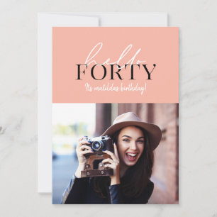 Script moderno e foto de aniversário de 40 anos g
