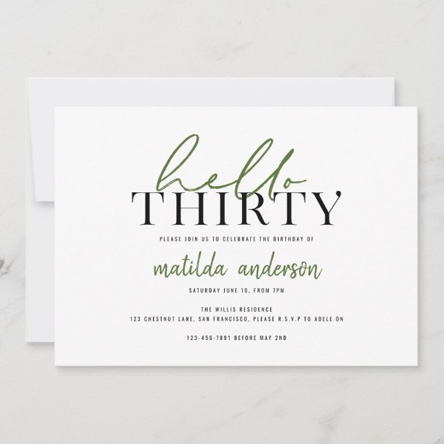 Script moderno e trinta anos geométricos (Frente)