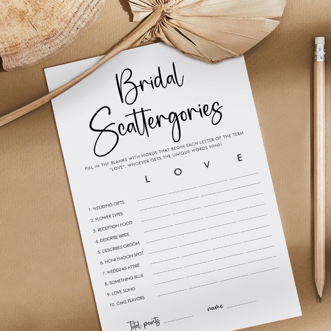 Script Moderno Elegante | Bridal Scattergories Gam (Criador carregado)