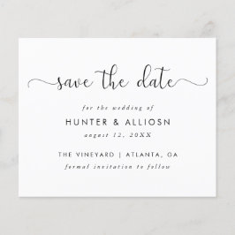 Script Moderno Save The Date | Flyer Econômico