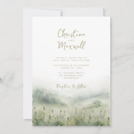 Script personalizado de convite de casamento verde