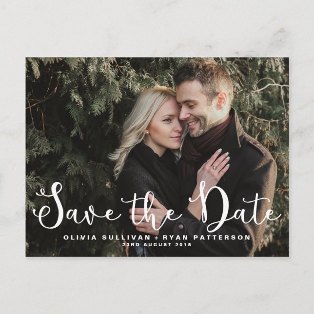 Script Romântico | Cartão postal para salvar a dat (Frente)