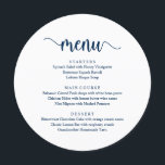 Script Russo Moderno, Menu Janto Casamento<br><div class="desc">Script Russo Moderno, no esquema azul do marinho Clássico, Menu Janto Casamento. Um cartão de menu perfeito para o seu grande dia. Você pode alterar as cores da fonte do script e alterar o conteúdo e as fontes do menu para atender às suas necessidades. Esta design pode ser usada para...</div>