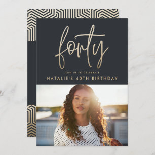 Script simples na moda aniversário de 40 anos eleg