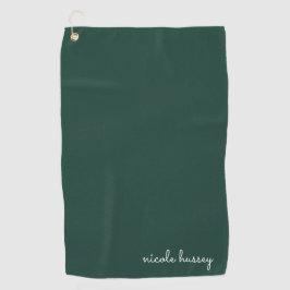 Script Verde Esmeralda | Na moda Monograma Moderno