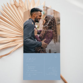 Script Whimsical | Blue Casual Photo Seal and Send