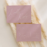 Script Whimsical | Cartão postal RSVP de Escolha d