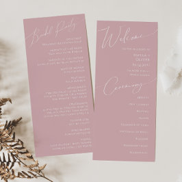 Script Whimsical | Programa Dusty Rosa Wedding
