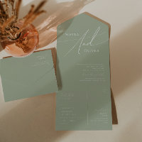 Script Whimsical | Sage Green Casual Seal and Send