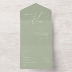 Script Whimsical Sage Green Seal e Send