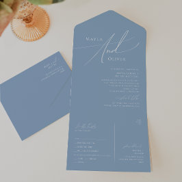 Script Whimsical | Selo azul empoeirado
