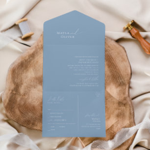 Script Whimsical   Selo azul empoeirado