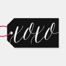 Script XOXO | Etiqueta de presente para caligrafia