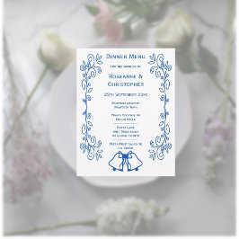 Scrollwork do Cartaz do Menu Sapphire Wedds