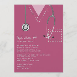 Scrubs Burgundy Convite Para Graduação Médica