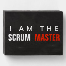 Scrum master Woodbox para o escritório ágil