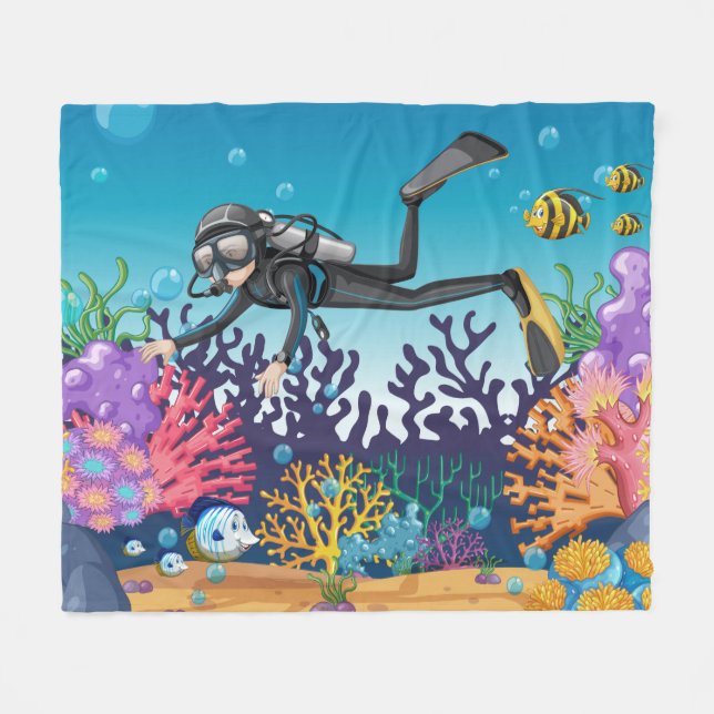 Scuba Diver cobertores de pulso (Frente (Horizontal))