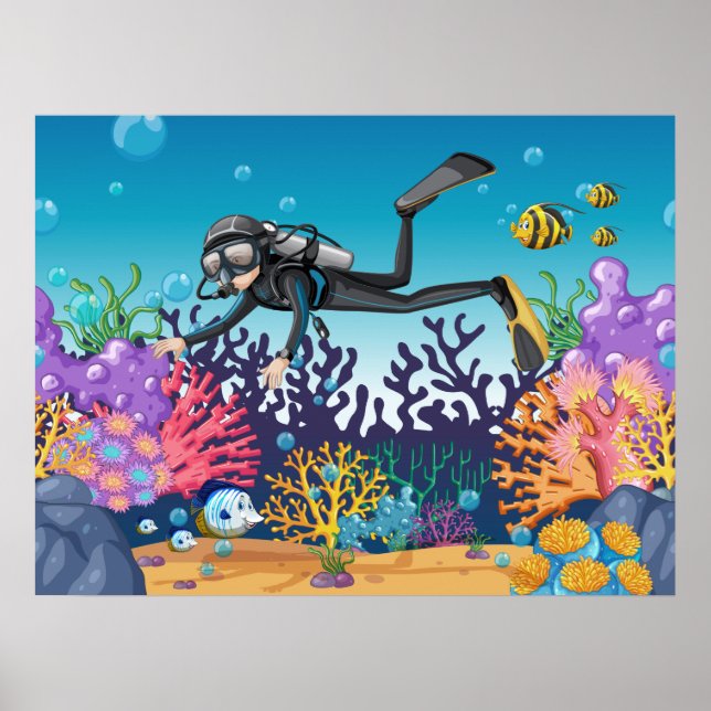 Scuba Diver poster (Frente)