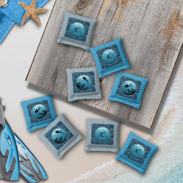 Scuba Merging Blue Sea Cornhole Bolsas