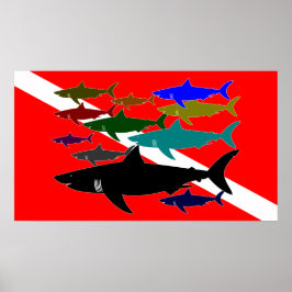 Scuba / Tubarões Poster