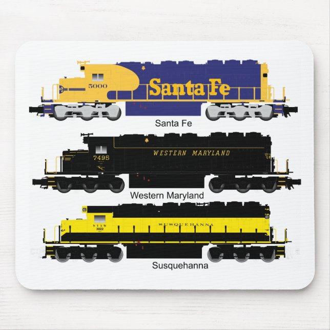 SD40 locomotiva elétrica diesel Mousepad (Frente)
