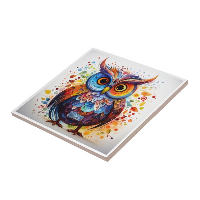 SDCs White(Fall Owl) azulejo©️ 2024 (Lateral)