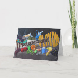 Se a música for a Comida do cartão de saudação do 