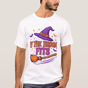 Se a Vassoura Cabe, Camiseta de Halloween de Bruxa