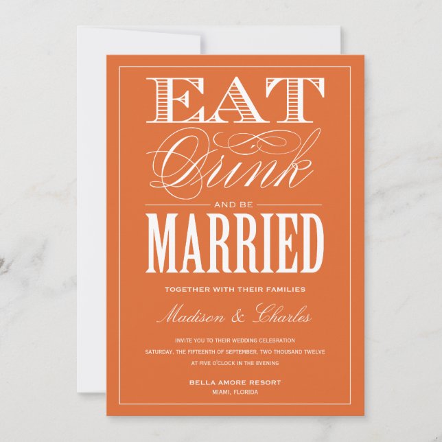 & SE CASAR| CONVITE DE CASAMENTO (Frente)