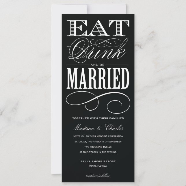 & SE CASAR| ESTILO 2 DO CONVITE À CASAMENTO (Frente)