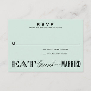 & SE CASAR RSVP 3,5 x 5
