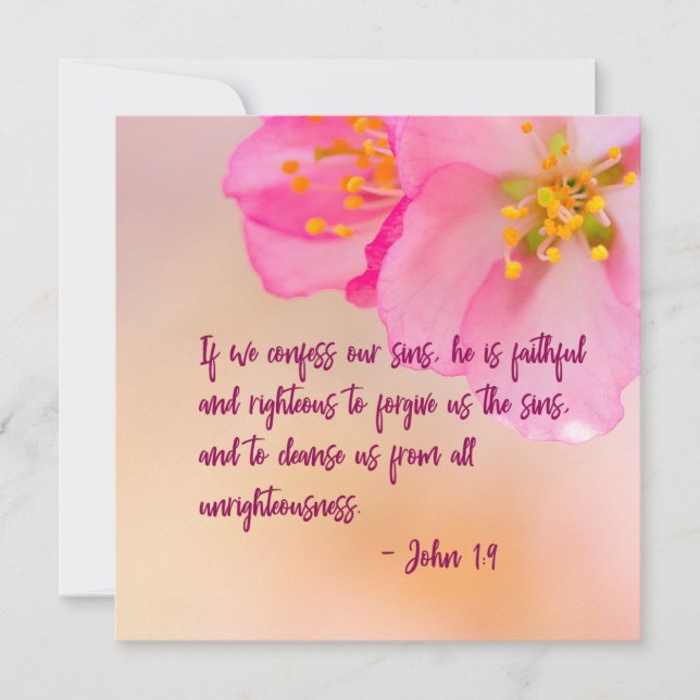 Se Confessarmos A Inspiração Floral Cristã (Frente)