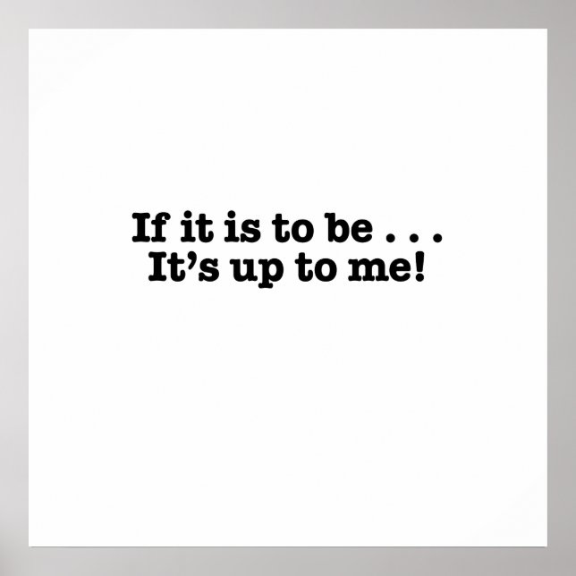 Se é para ser, é comigo poster (Frente)