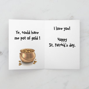 SE EU FOSSE UM LEPRECHAUN cartão de AMOR