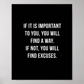 Se for importante - Impressão Inspiracional de 8"x