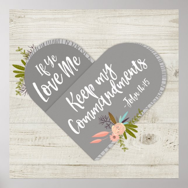 Se me ama, John 14:15 Bíblia | POSTER (Frente)