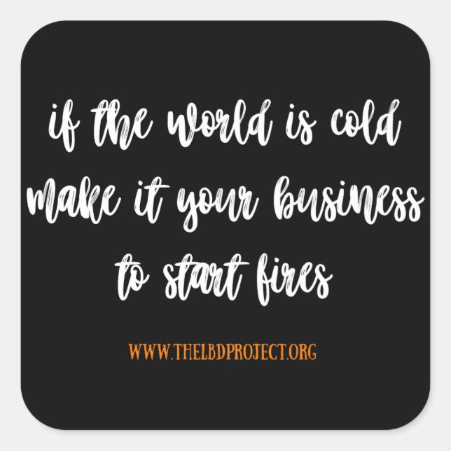 se o mundo estiver frio, adesivo (Frente)