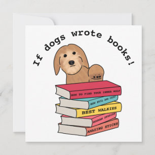"Se os cães escreviam livros" Cartão plano para 