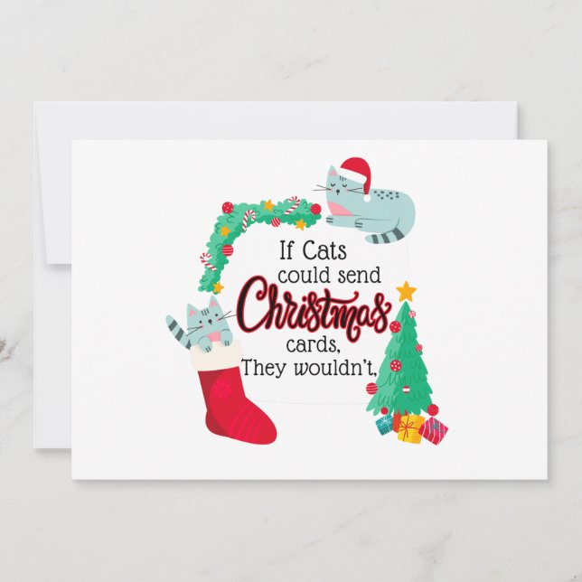 Se os gatos enviassem cartões de Natal, eles não (Frente)