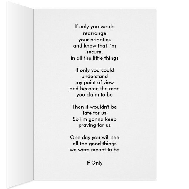 "Se somente" cartão da expressão (Interior (direita))