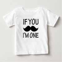 Se você bigode eu sou uma camisa engraçada de bebê